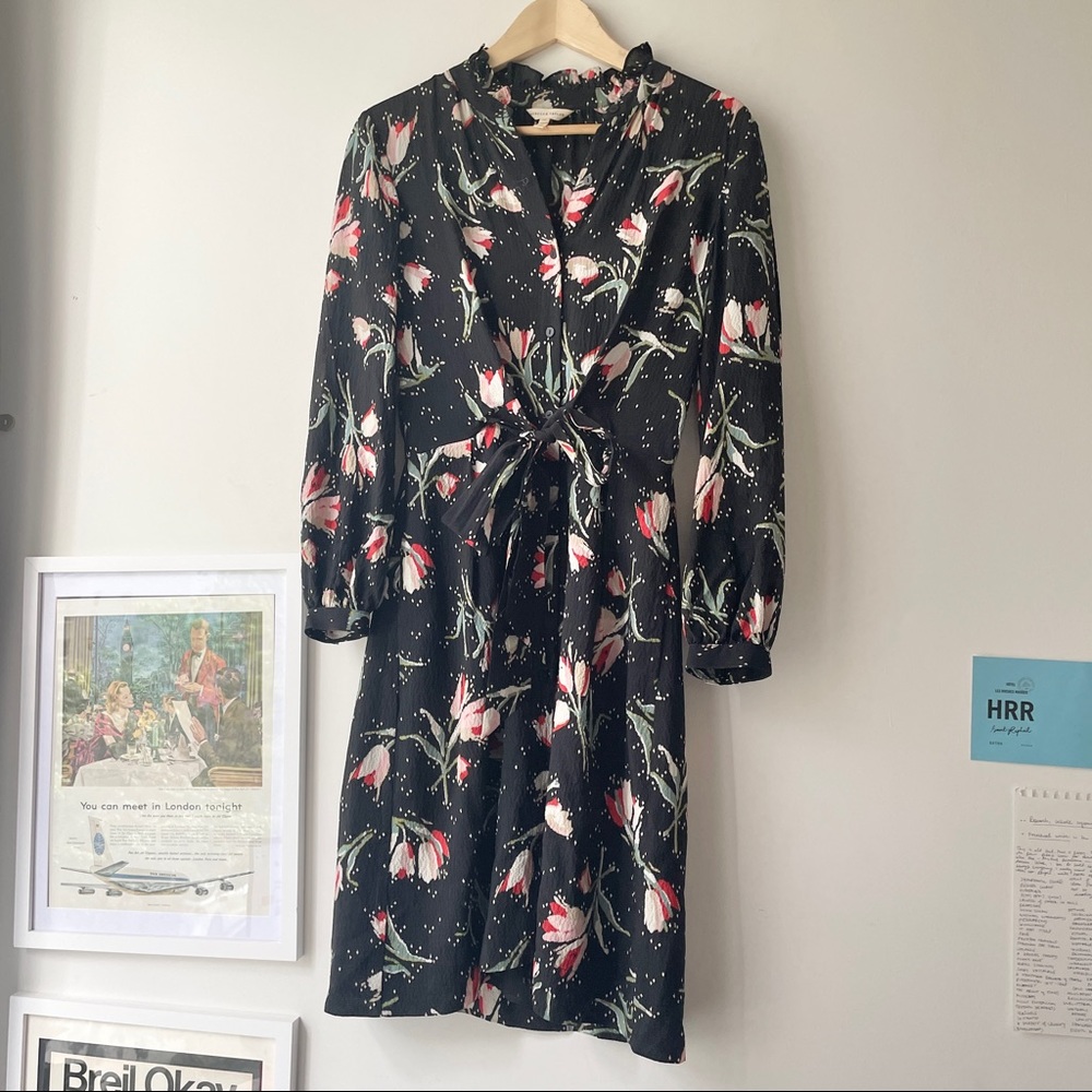 REBECCA TAYLOR silk ikat tulip dress
